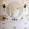 DUMOS Gold Circle Mirror for Wall 30.02 inch, Bathroom Round Mirror for Over by DumosLifestyle