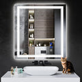 32"x30" LED Bathroom Mirror by INFINIGLASS