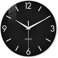 XFM Large Black Wall Clock 24 Inch Simple Wall Clocks Battery Operated Modern by XFMWallClock