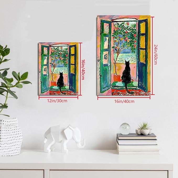 ALMLZL Henri Matisse Wall Art Cat in Famous Henri Matisse The Open Window - Image 7