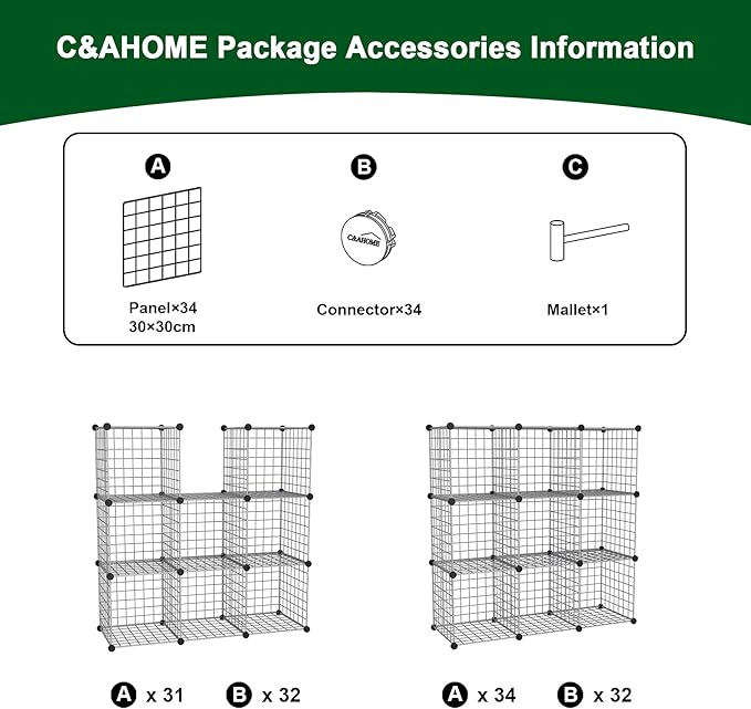 C&AHOME Wire Cube Storage, 9 - Image 7
