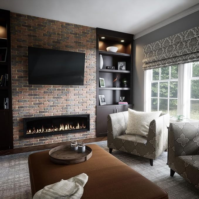 EverStone Aged Brick Faux Brick Panel, 46 7/8"W x 27"H x 1 1/4"D, Horizon Color - Image 11