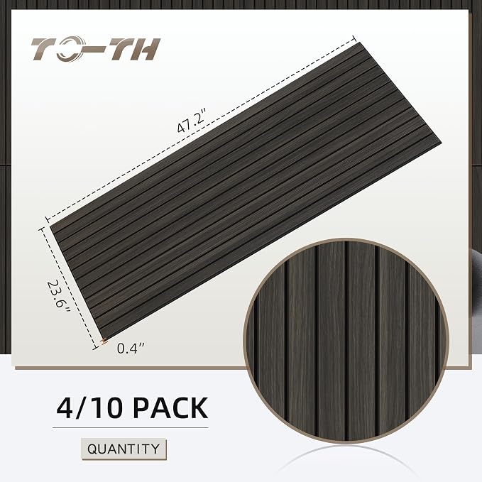 TO-TH Wood-Look Acoustic Wall Panels, 10 Pack 47.2” x 23.6” Acoustic Panels - Image 7