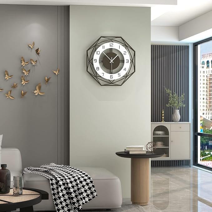 Large Wall Clocks for Living Room Decor Modern Wall Clock Battery Operated - Image 2