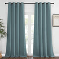 NICETOWN Blackout Greyish Blue Curtain & Drape 108 inches Long by NICETOWN