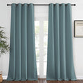 NICETOWN Blackout Greyish Blue Curtain 95 inches Long, Energy Saving Thermal by NICETOWN
