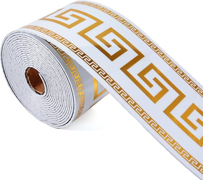 Peel and Stick Wallpaper Borders, Self-Adhesive Waterproof PVC Foam Wall Base by PGVALXOR