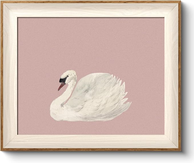 VIYYIEA Framed Wall Art for Living Room, Swan Canvas Prints, Animals Painting by VIYYIEAART