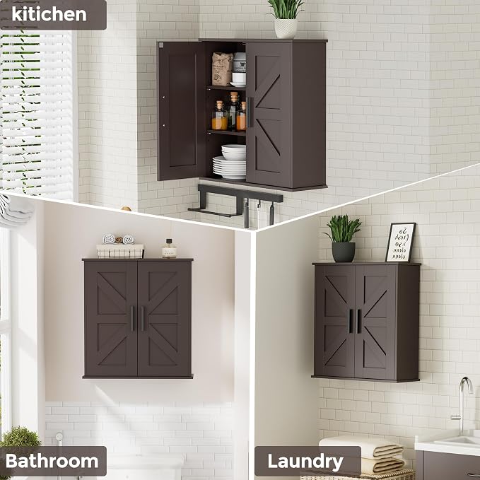 Homleke Bathroom Wall Cabinet, Over Toilet Storage Cabinet - Image 6