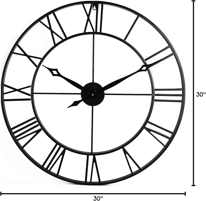 CLXEAST 30 Inch Large Wall Clock Modern, Oversized Roman Numeral Decorative - Image 10