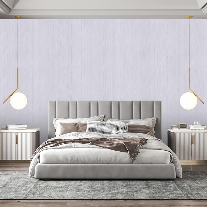 White Grasscloth Peel and Stick Wallpaper Vintage Texture Removable Waterproof - Image 5