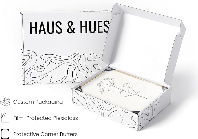 HAUS AND HUES Grey Floral Wall Art - Image 4