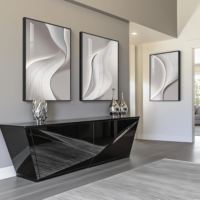 Large Framed Modern Abstract Wall Art - Image 2