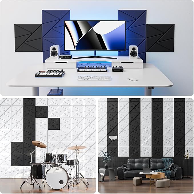 18 pack Acoustic Panels With Self-Adhesive, Sound Panels High Density, - Image 4