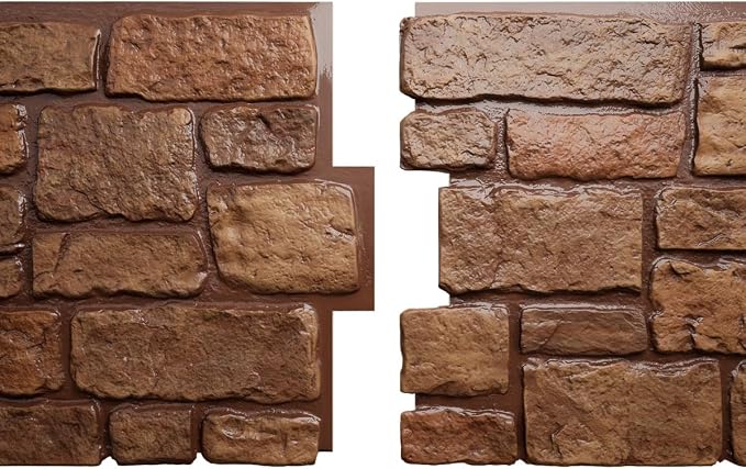 EverStone Cobblestone Faux Stone Panel, Copper Color - Image 8
