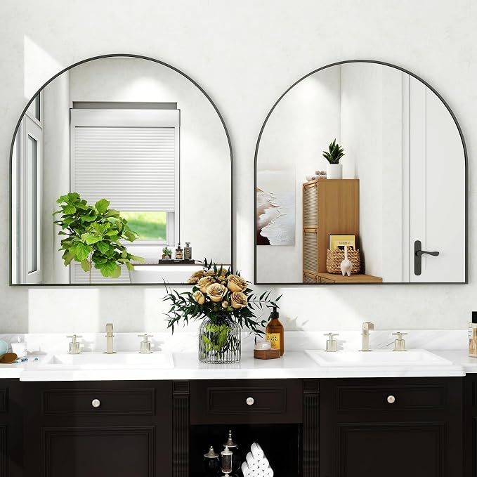 XRAMFY 31"x32" Arched Wall Mirror - Image 9