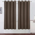 LEMOMO Chocolate Brown Thermal Blackout Curtains/52 x 72 Inch/Set of 2 Panels by Lemomo