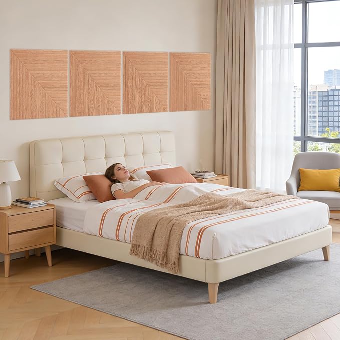 6 PCS Acoustical Wall Panels，23.6 x 23.6 Inch Self-adhesive Sound Absorbing - Image 5