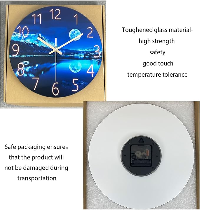 Large Wall Clocks for Living Room Decor Glass 20 Inch Analog Wall Clocks - Image 6