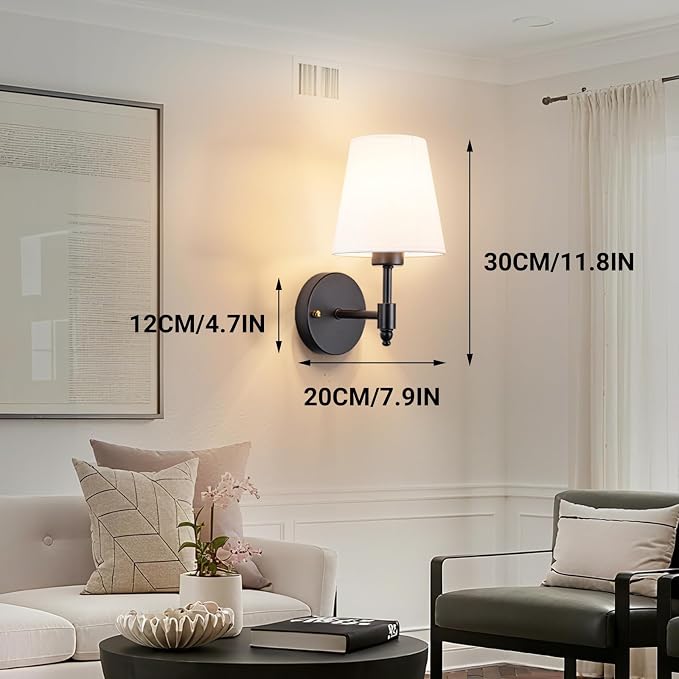 Peel and Stick Wall Sconces, Stick On Wall Sconce Set of 2, Battery Operated - Image 8
