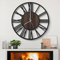 LEIKE Large Wall Clocks, Non Ticking, Battery Operated Big Retro Round Modern by LEIKEWALLCLOCK
