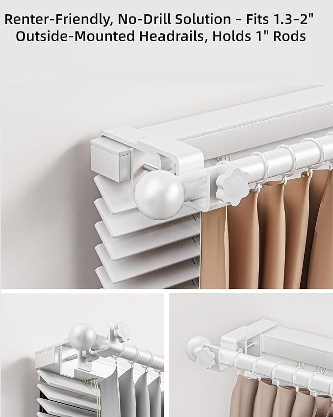 Over-Blinds Curtain Rod Brackets - Image 2