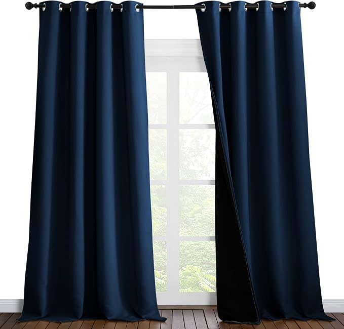 NICETOWN 100% Blackout Blinds, 52 inches x 102 inches, Laundry Room Decor by NICETOWN