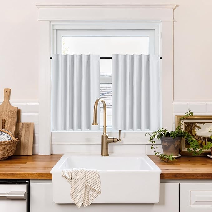 RYB HOME 100% Blackout Short Curtains by RYBHOME
