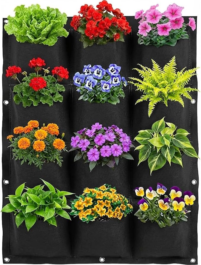 WFIST Vertical Hanging Planter Bag, Breathable Felt Wall Garden Planter by WFIST