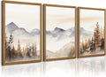 Neutral Mountain Wall Art Decor Set of 3 Forest Canvas Wall Art Poster by Unknown