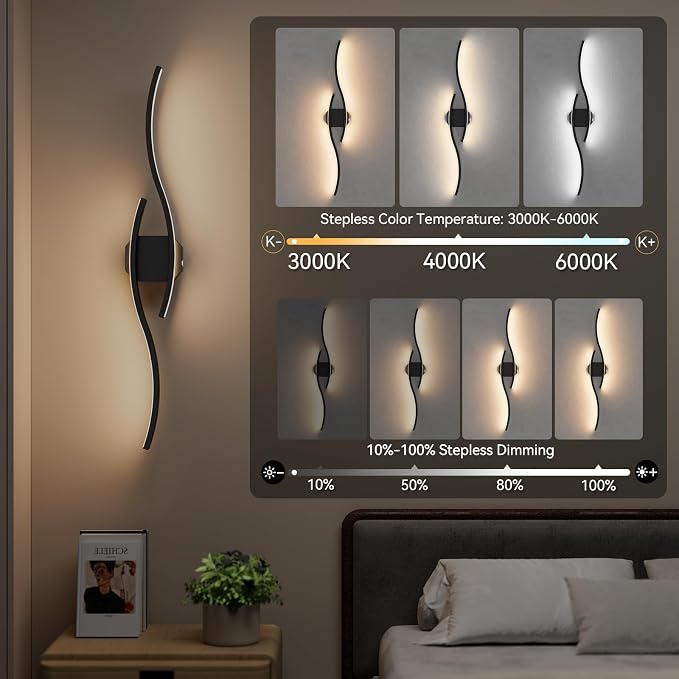 hunhun 40 Inch Battery Operated Wall Sconces, Wireless Wall Sconce - Image 4
