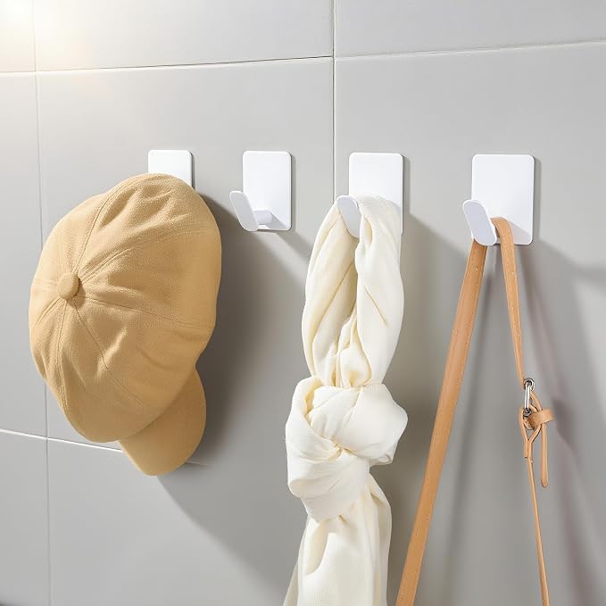 DELITON 4 Pack Adhesive Towel Hooks - Image 4