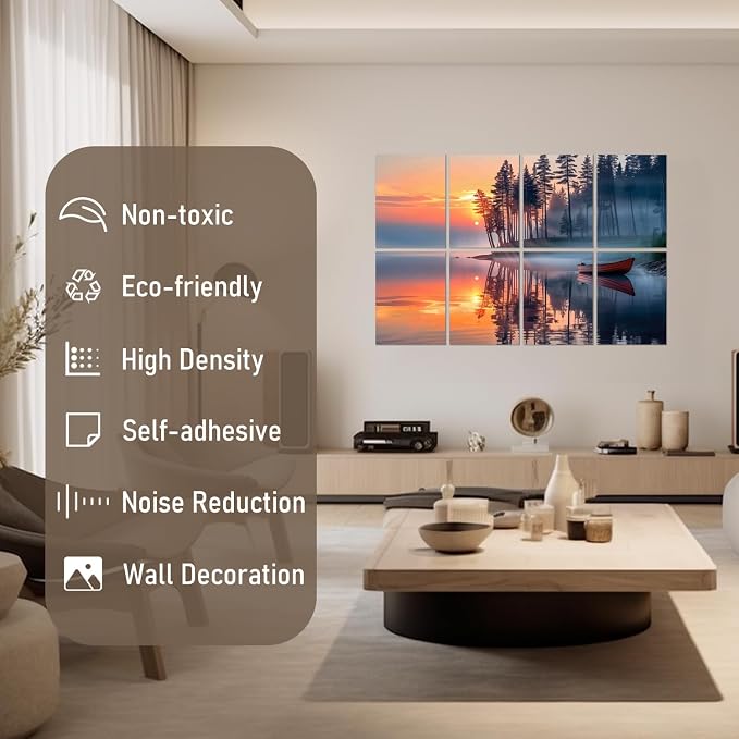 FurnoFlexArt Acoustic Panels Tiles Decorative Room Sound Proof Foam Absorbing - Image 3