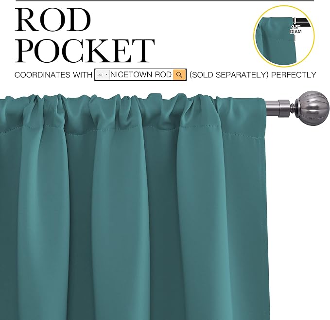 NICETOWN Bedroom Curtains, Three Pass Microfiber Noise Reducing Thermal - Image 3