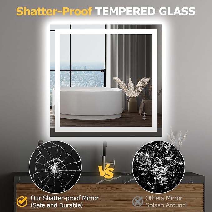 Hivone 36X36 LED Bathroom Mirror - Image 7