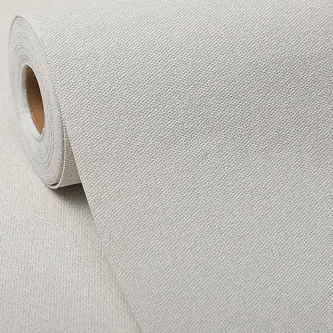 SHUFA Beige Cotton-Like Textured Grasscloth Wallpaper Matte Thick Real Woven by Unknown