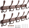 TICONN Wall Mounted Coat Rack, Five Heavy Duty Tri Hooks All Metal Construction by TICONN