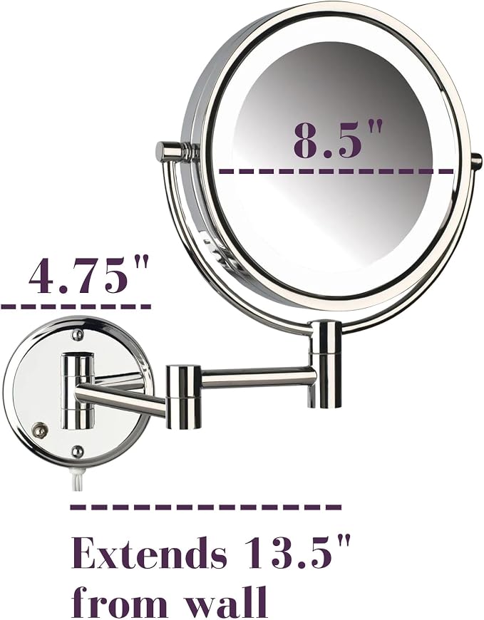 JERDON Wall-Mounted Vanity Mirror - Image 3