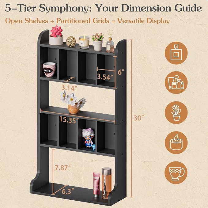 Keebofly Perfume Organizer Wall Mount & Large Cologne Display Case - Image 2