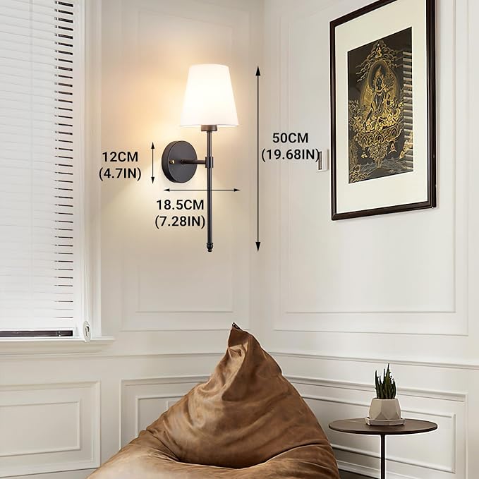 Peel and Stick Wall Sconces, Stick On Wall Sconce Set of 2, Battery Operated - Image 8