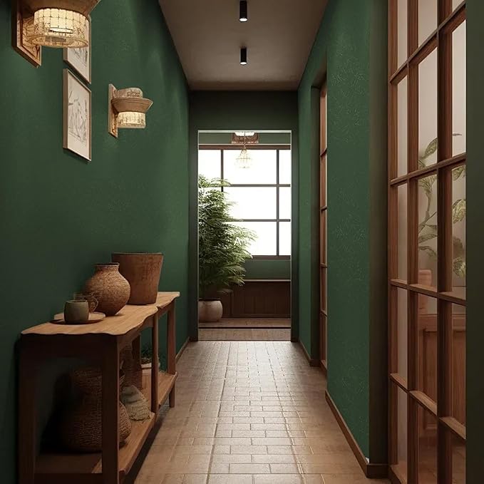 Dark Green Peel and Stick Self Adhesive Wallpaper - Image 3