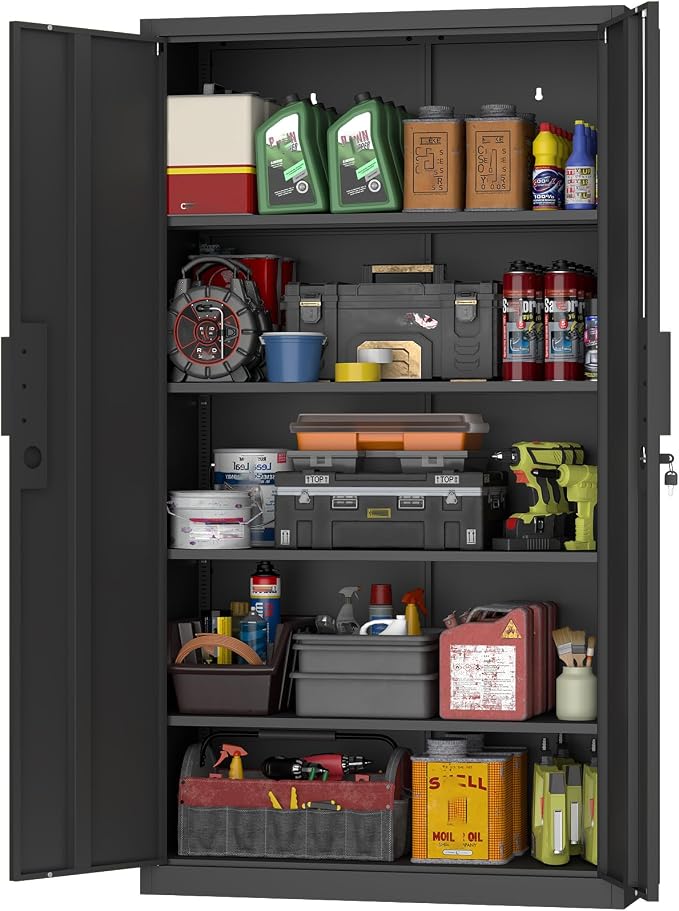 GREATMEET Metal Garage Storage Cabinets, Utility Cabinet by GREATMEET