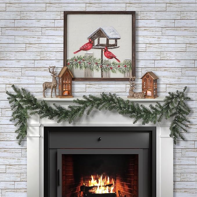 COMSTICKC Peel and Stick Faux Wood Wall Sticker Wall Panels, Not Real Wood - Image 6
