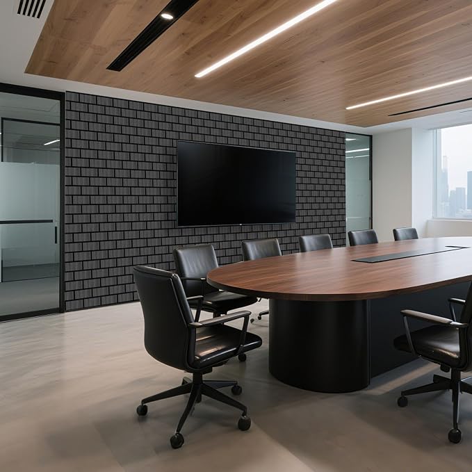 WoveN SounD Brick Acoustic Wall Panels, 16 Pack 16x12 Inch, PVC Wood Grain - Image 7