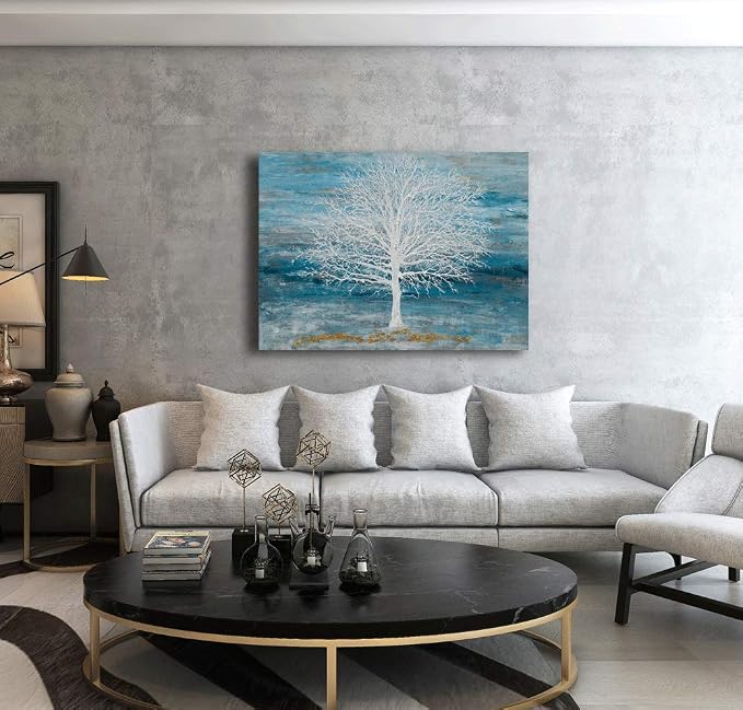 Yihui Arts Canvas Art Wall Decor, Modern Nature Teal Artwork Prints, Large Size - Image 5