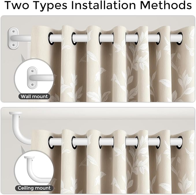 2 Pack Curtain Rods 36-120 Inch, Living Room, Sliding Door - Image 4