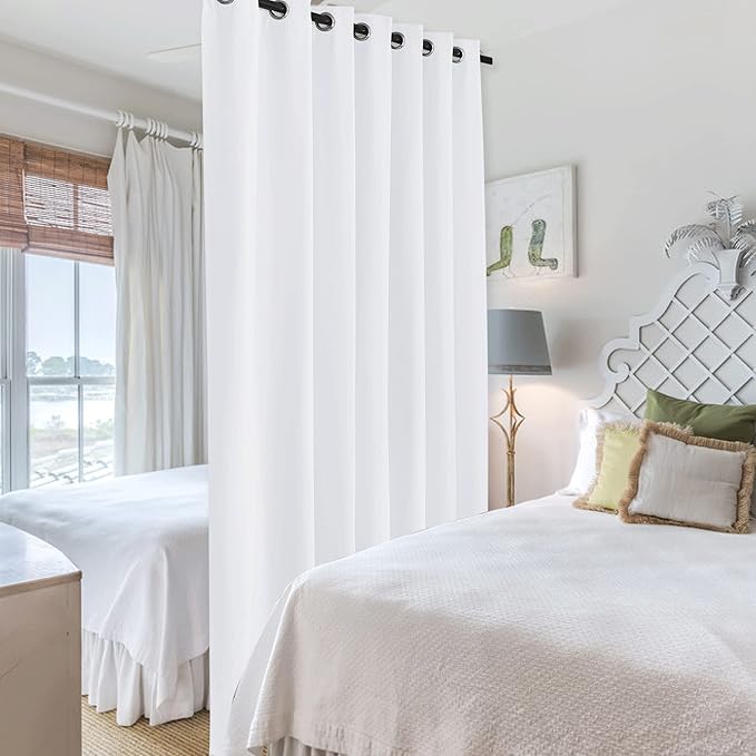 RYB HOME Room Dividers Curtains White - Image 4