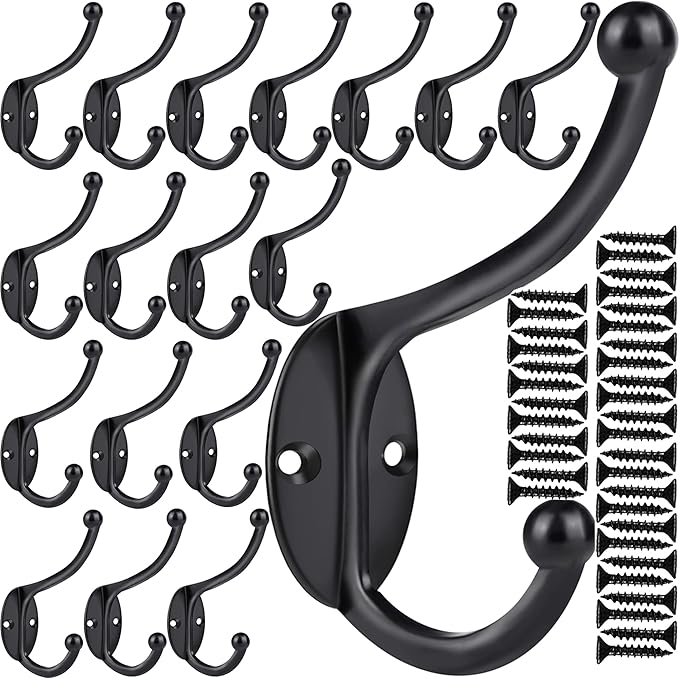 ZEYU 20Pcs Wall Hooks, Coat Hooks Hardware Heavy Duty Hooks by Unknown