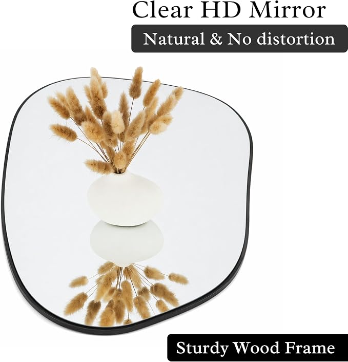 PERFNIQUE Irregular Wall Mirror Asymmetrical Mirror, Decorative Modern Wall - Image 3
