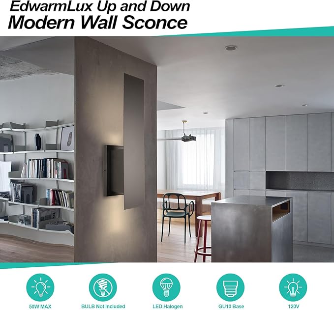 Edwarmlux Indoor Wall Sconces, Modern Wall Lights, Up and Down Wall Mount Light - Image 4
